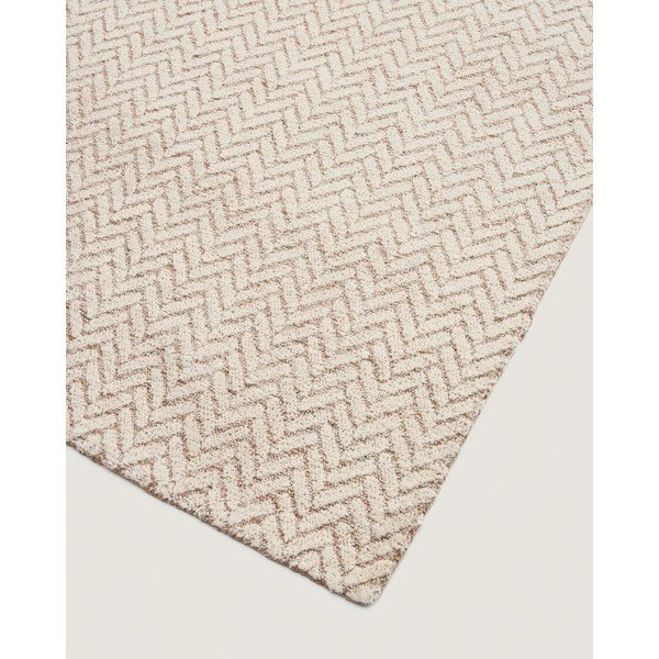 Krémový ručne tkaný vlnený koberec 200x300 cm Calira – Kave Home-image-4