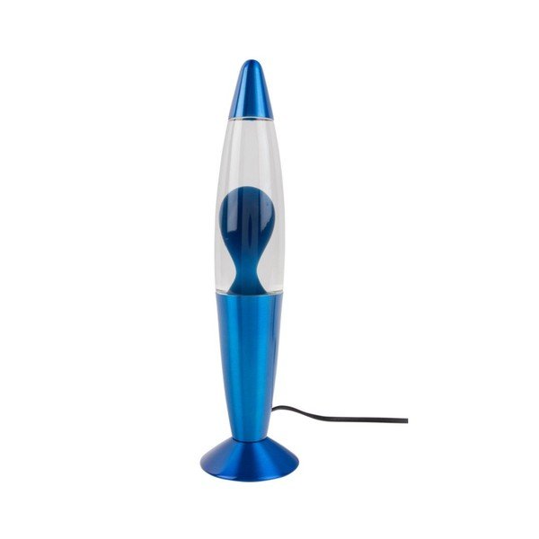 Modrá sklenená lávová lampa (výška  35,5 cm) Funky Rocket Lava – Leitmotiv