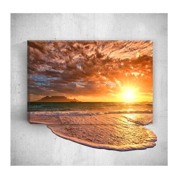 Nástenný 3D obraz Mosticx Sea Sunset, 40 × 60 cm
