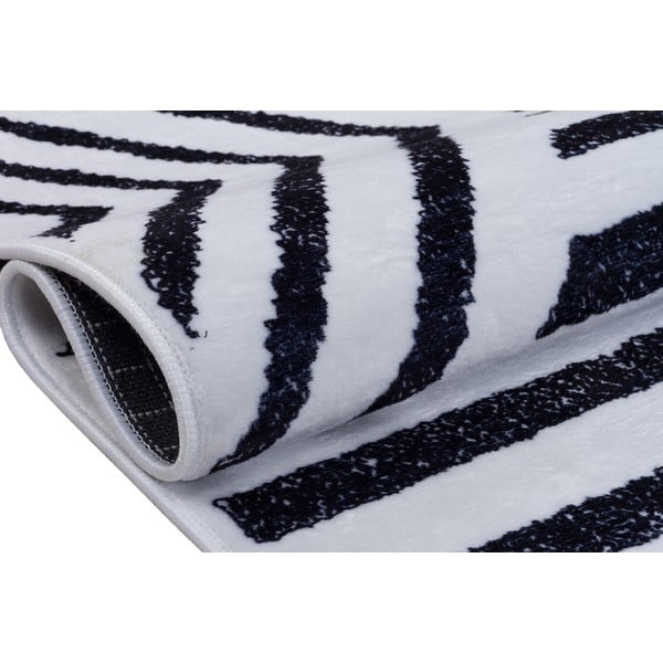 Bielo-modrý umývateľný koberec behúň 300x80 cm - Vitaus-image-3