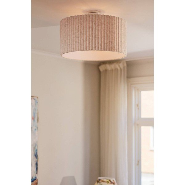 Béžové ľanové stropné svietidlo ø 60 cm Alina – Jotex-image-1