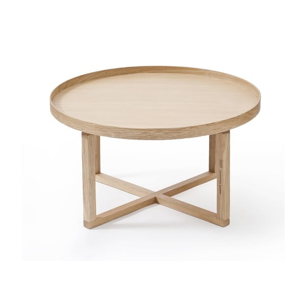 Okrúhly drevený stolík z dubového dreva Wireworks Round, ⌀ 66 cm-image-2