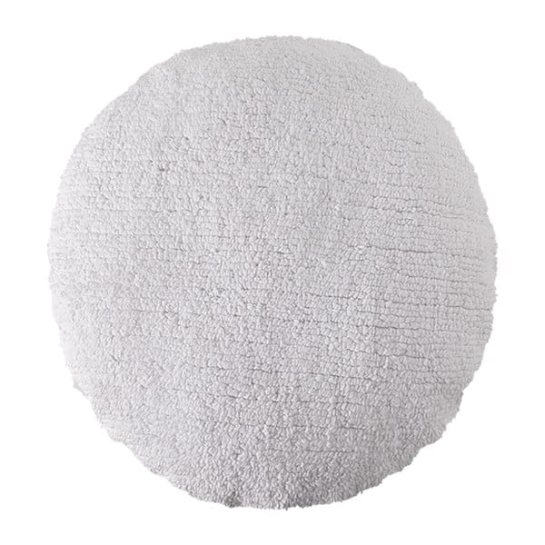 Biely bavlnený ručne vyrobený vankúš Lorena Canals Big Dot, priemer 50 cm