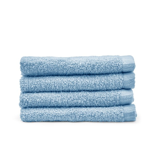 Modré rýchloschnúce bavlnené uteráky v súprave 4 ks 30x30 cm Quick Dry – Catherine Lansfield