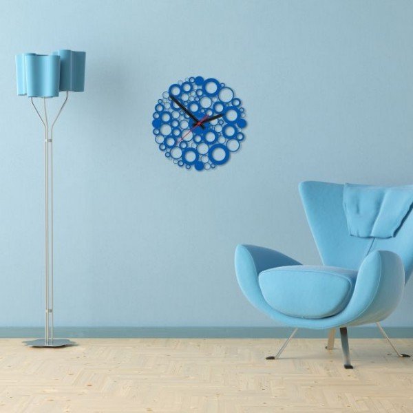 Nástenné hodiny Blue Bubble-image-1