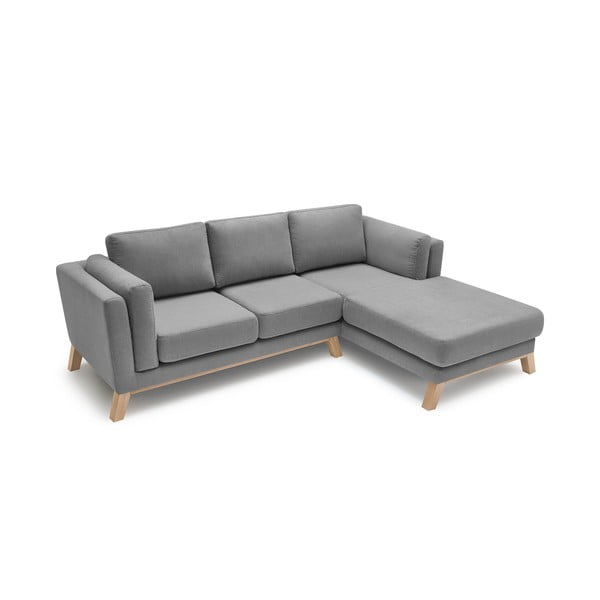 Sivá trojmiestna pohovka s leňoškou Bobochic Paris Seattle, pravý roh-image-4