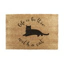Rohožka z kokosového vlákna 40x60 cm Life Is Better With a Cat – Artsy Doormats