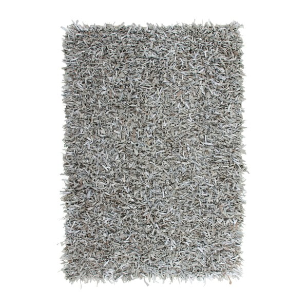 Sivý kožený koberec Rodeo, 160x230cm