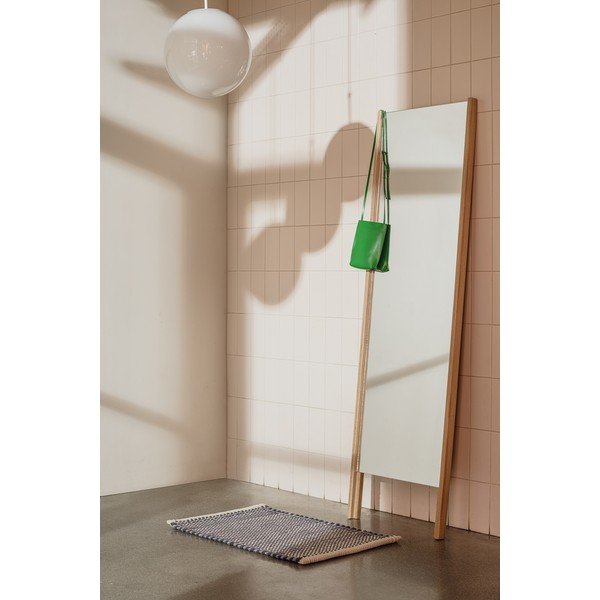 Stojacie zrkadlo s dreveným rámom 49x166 cm Lun – noo.ma-image-1