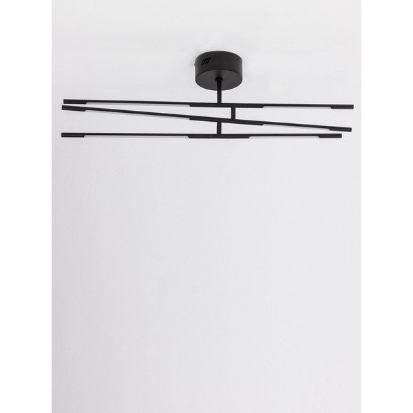 Čierne kovové LED stropné svietidlo so stmievačom s tienidlom z akrylového skla 77x84 cm Raccio – Nova Luce-image-3