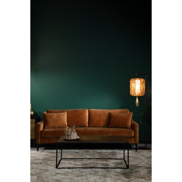 Karamelovohnedá zamatová pohovka Dutchbone Houda-image-3