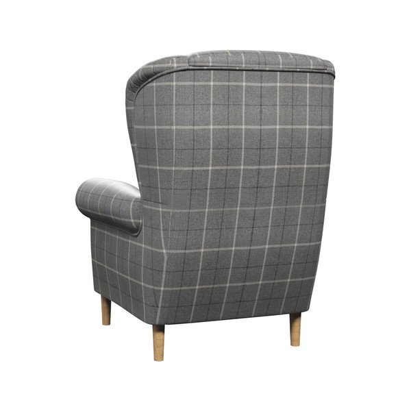 Sivé kreslo ušiak Swan – Ropez-image-3