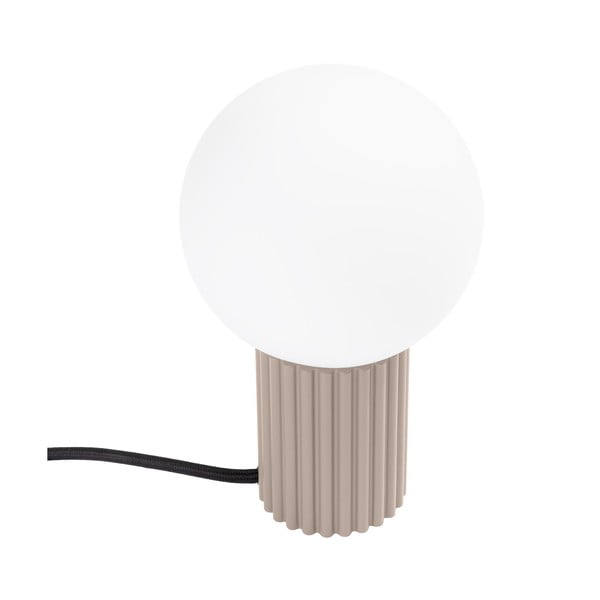 Taupe stolová lampa so skleneným tienidlom (výška 19 cm) Orbital – Sollux