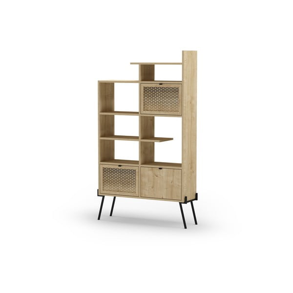 Knižnica v dekore duba v prírodnej farbe 95x170 cm Ecrin – Marckeric-image-4