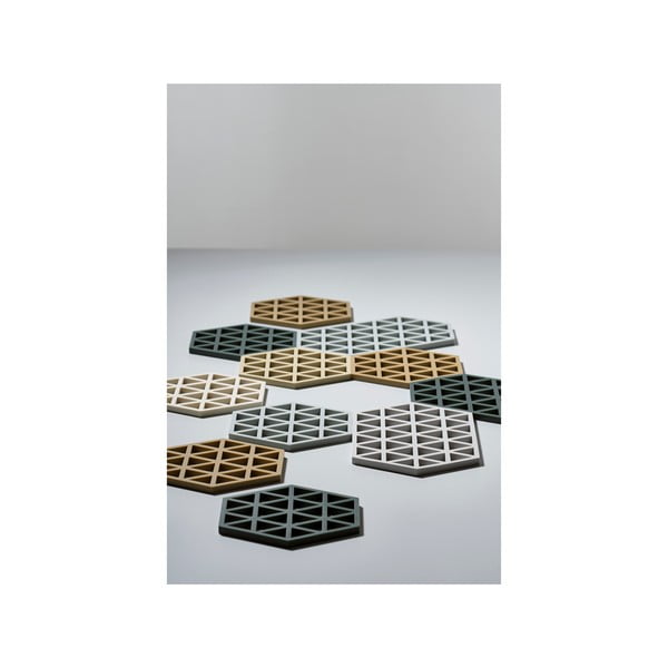 Sivá silikónová podložka pod horúce nádoby Zone Triangles-image-2