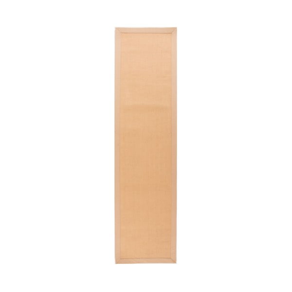Hnedý jutový behúň Flair Rugs Herringbone, 60 x 230 cm