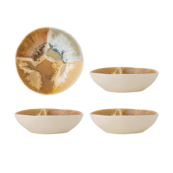 Krémové misky v súprave 4 ks z kameniny 625 ml Lacey – Bloomingville