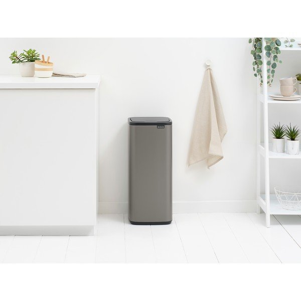 Sivý dotykový oceľový odpadkový kôš 30 l Bo Touch – Brabantia-image-1