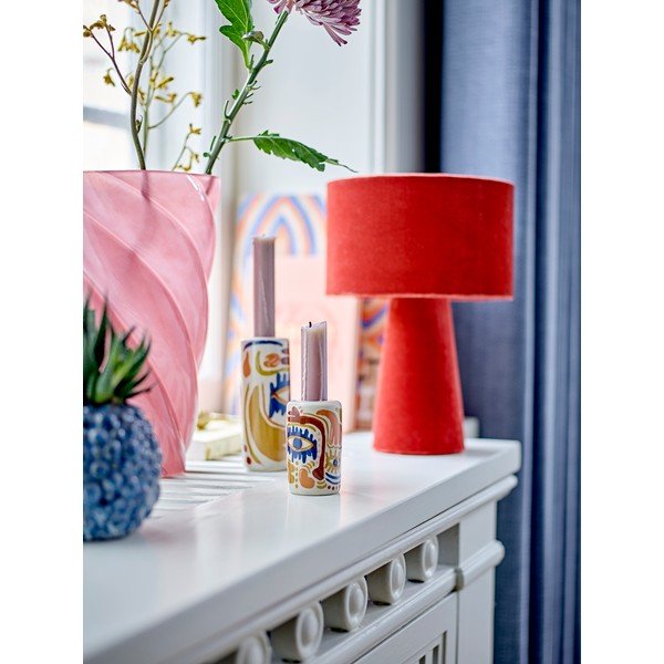 Červená stolová lampa s textilným tienidlom (výška 30 cm) Emmie – Bloomingville-image-1