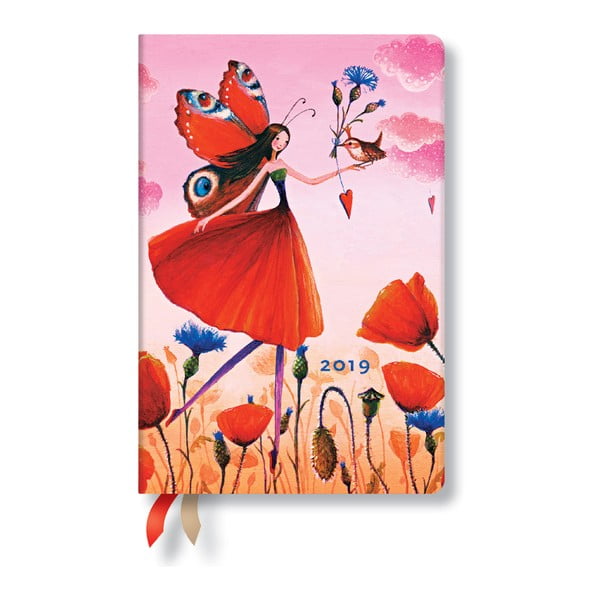 Diár na rok 2019 Paperblanks Poppy Field Verso, 9,5 x 14 cm