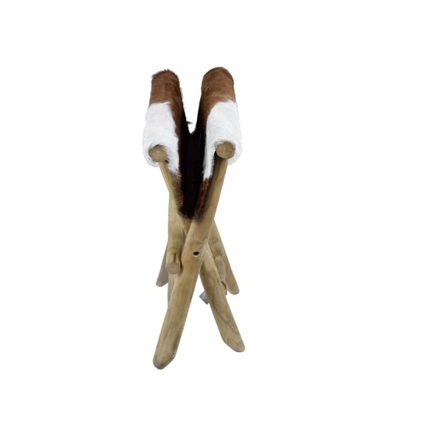 Hnedá stolička z teakového dreva Goatskin - Ego Dekor-image-2