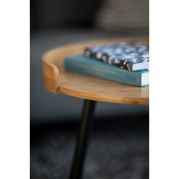 Bambusový okrúhly odkladací stolík ø 40 cm Loft – Wenko-image-1