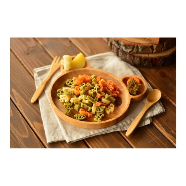 Jedálenský set pre deti z bambusu Bambum Teddy-image-1