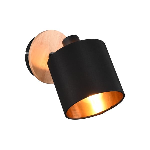 Bodové svietidlo v čierno-prírodnej farbe ø 12 cm Tommy – Reality-image-1