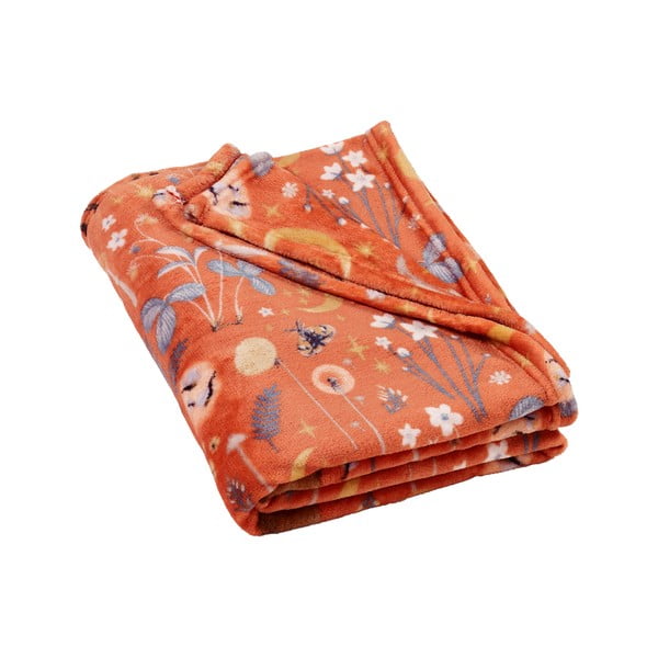 Oranžová deka z mikroplyšu 130x170 cm Enchanted Twilight Animals – Catherine Lansfield