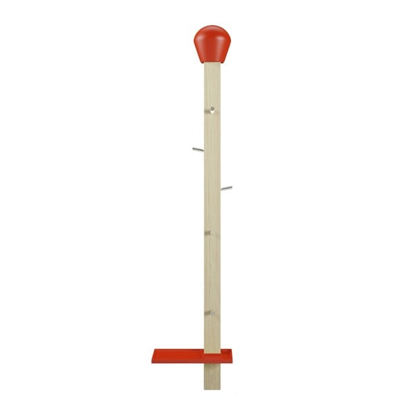 Červený vešiak na kabáty Terraneo Matchstick, 112 cm