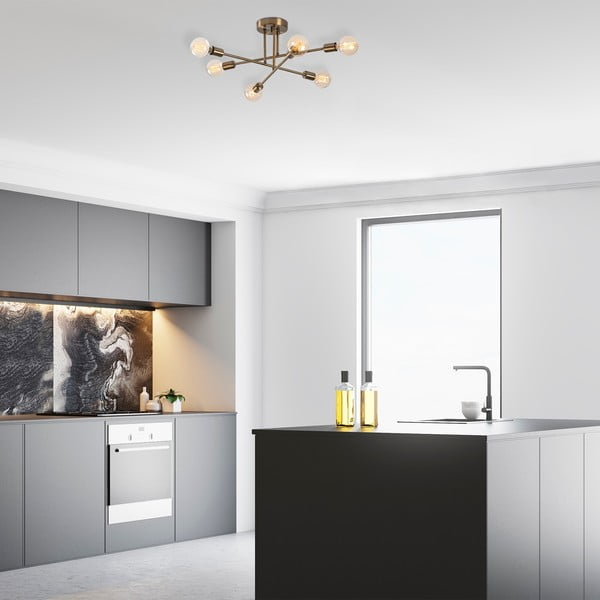 Stropné svietidlo v zlatej farbe 64x64 cm Flower – Opviq lights-image-1