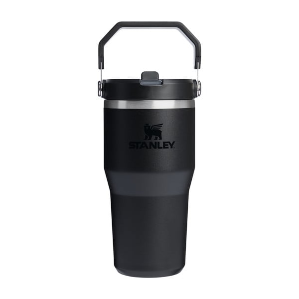 Čierna termoska z nehrdzavejúcej ocele 600 ml IceFlow™ Flip Straw 2.0 Tumbler Black – Stanley
