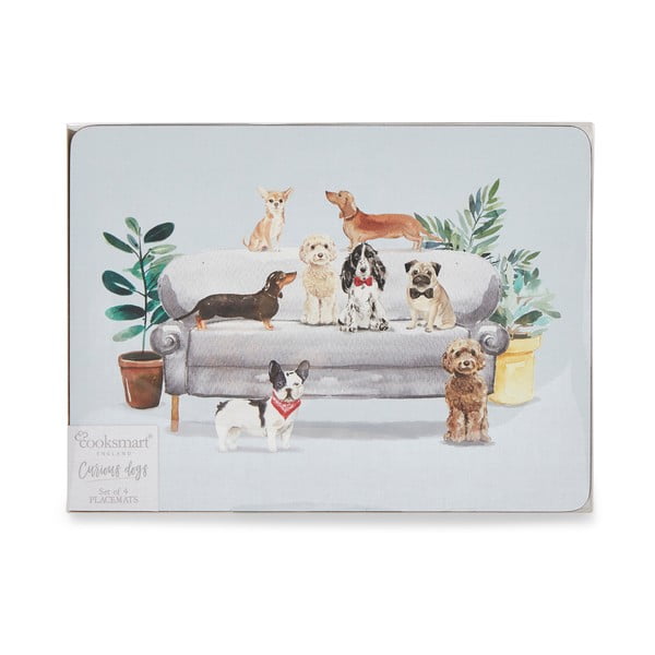 Korkové prestieranie 4 ks 21.5x29 cm Curious Dogs - Cooksmart ®-image-3
