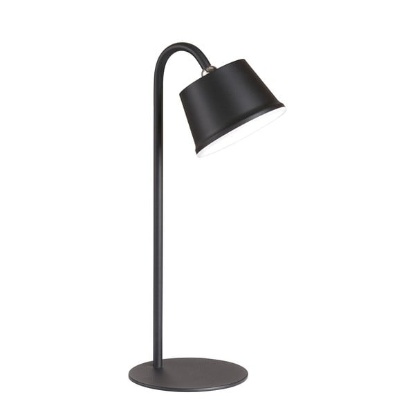 Čierna LED stolová lampa s kovovým tienidlom (výška 34 cm) Voet – Fischer &amp; Honsel