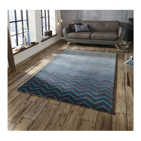 Modro-sivý koberec Think Rugs Spectrum Grey Blue, 120 x 170 cm