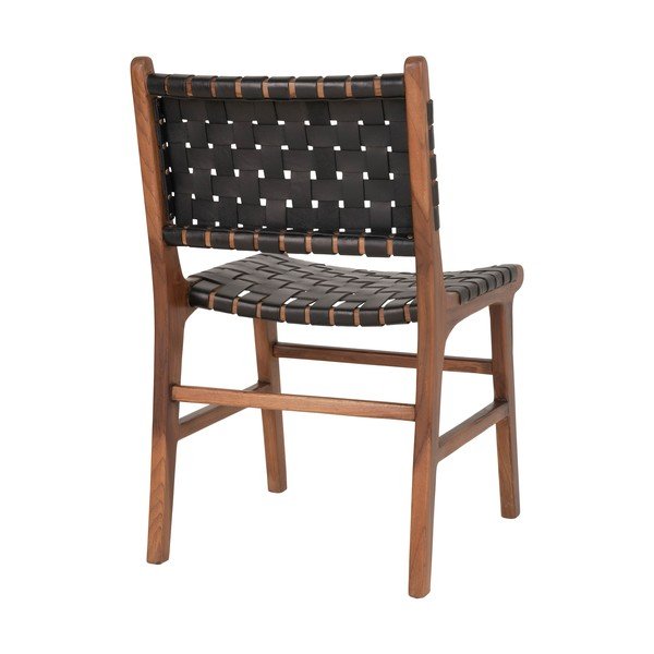 Čierno–hnedé jedálenské stoličky z teakového dreva v súprave 2 ks Perugia – House Nordic-image-2