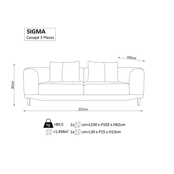 Čierna trojmiestna pohovka Windsor & Co. Sofas Sigma-image-1