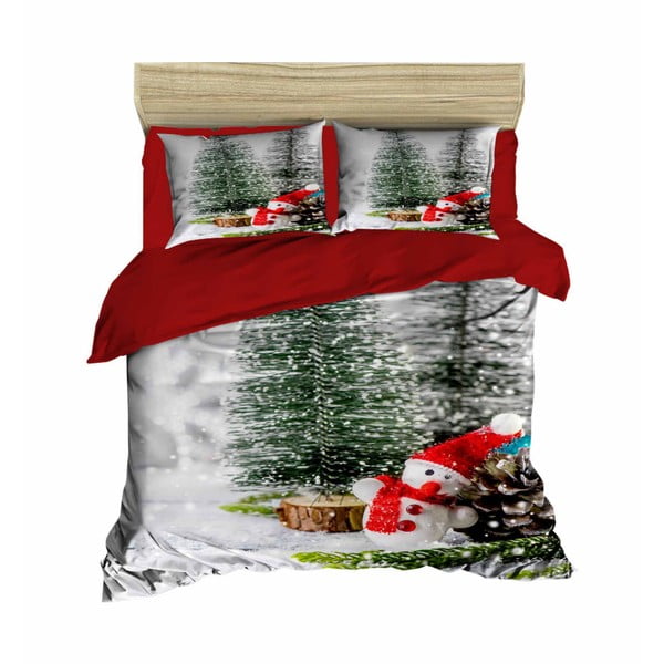 Vianočné obliečky na dvojlôžko s plachtou Gia, 160 × 220 cm