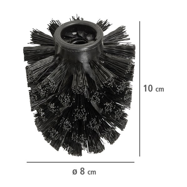Čierne plastové náhradné hlavica pre WC kefy v súprave 10 ks Ø8cm – Wenko-image-3