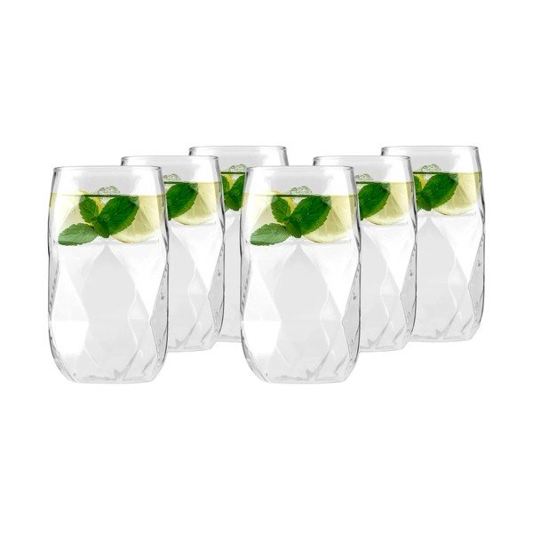 Poháre v súprave z borosilikátového skla 6 ks 400 ml Geo – Vialli Design
