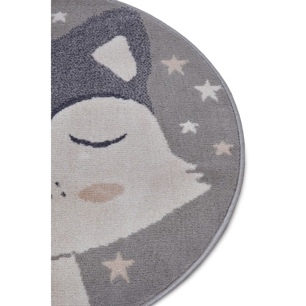 Sivý detský koberec ø 140 cm Fox – Hanse Home-image-2