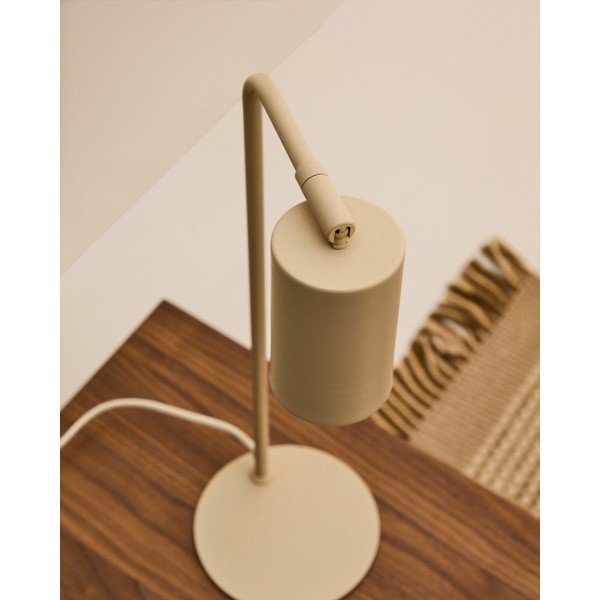 Béžová kovová stolová lampa (výška  49 cm) Manie – Kave Home-image-3