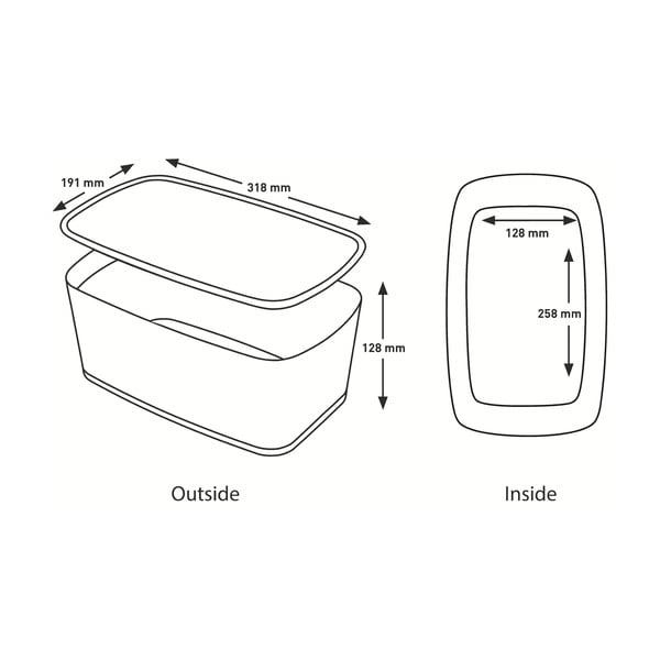 Biela úložná škatuľa s vekom Leitz Office, objem 18 l-image-4