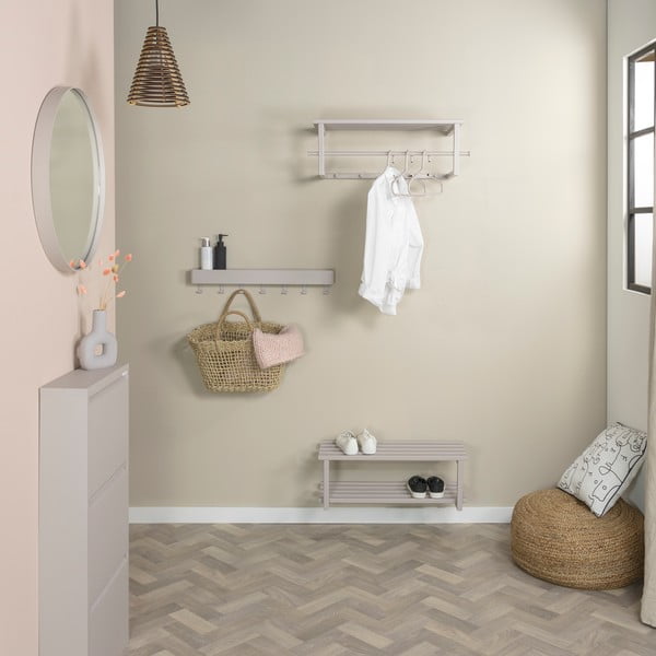 Taupe kovová závesná skrinka na topánky 71x26x34 cm Marco – Spinder Design-image-1