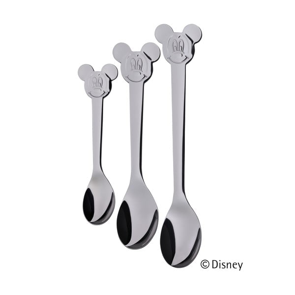 Súprava 3 detských lyžičiek z antikoro ocele Cromargan® Mickey Mouse