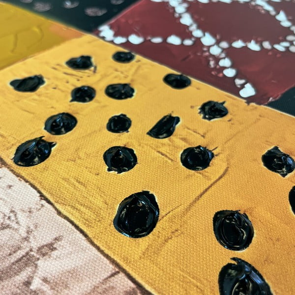 Obraz s ručne maľovanými prvkami 70x100 cm Mae – Styler-image-3