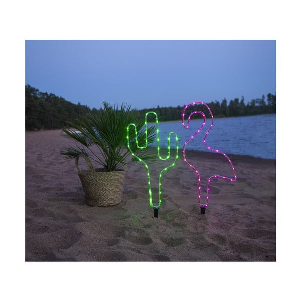 Zelené vonkajšie LED svietidlo v tvare kaktusu Star Trading Tuby, výška 54 cm-image-3