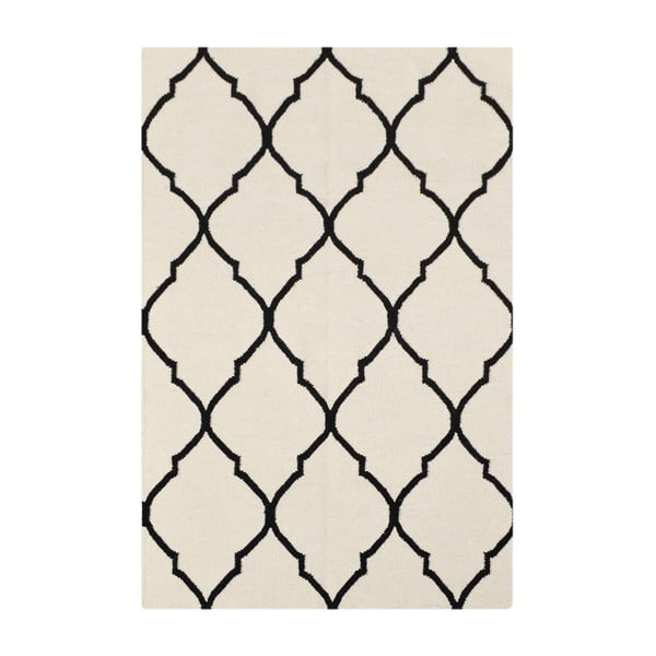 Vlnený koberec Bakero Caroline Ivory/Black, 60 × 90 cm