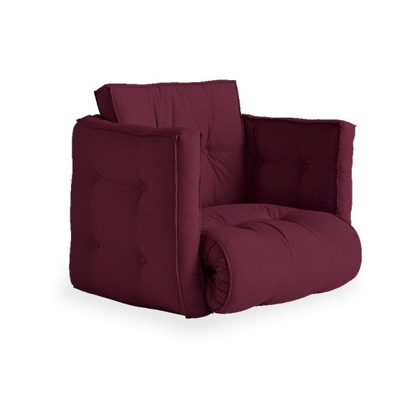 Rozkladacie kreslo s tmavočerveným poťahom Karup Design Dice Bordeaux-image-1