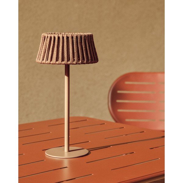 LED stolové/prenosné vonkajšie svietidlo so solárnym panelom (výška  30 cm) Aldet – Kave Home-image-1